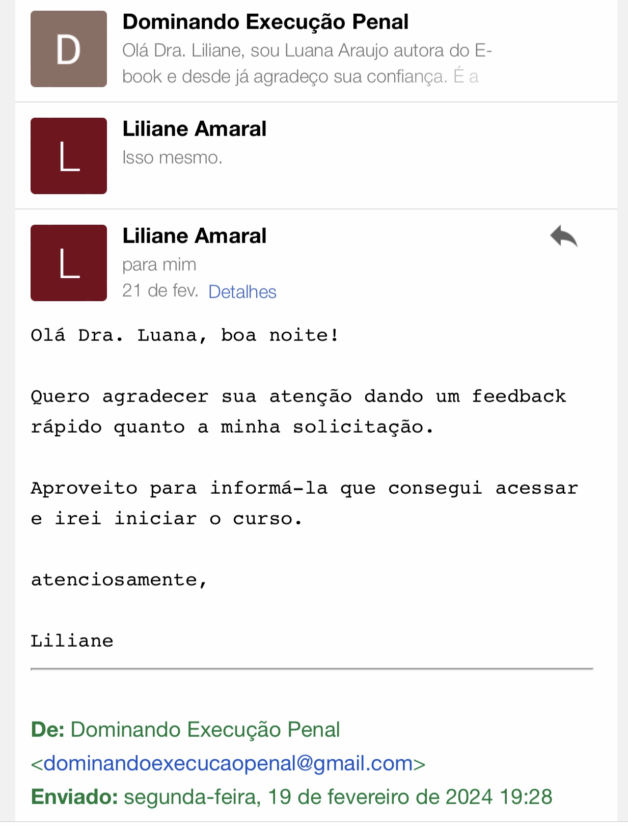 Depoimento Liliane
